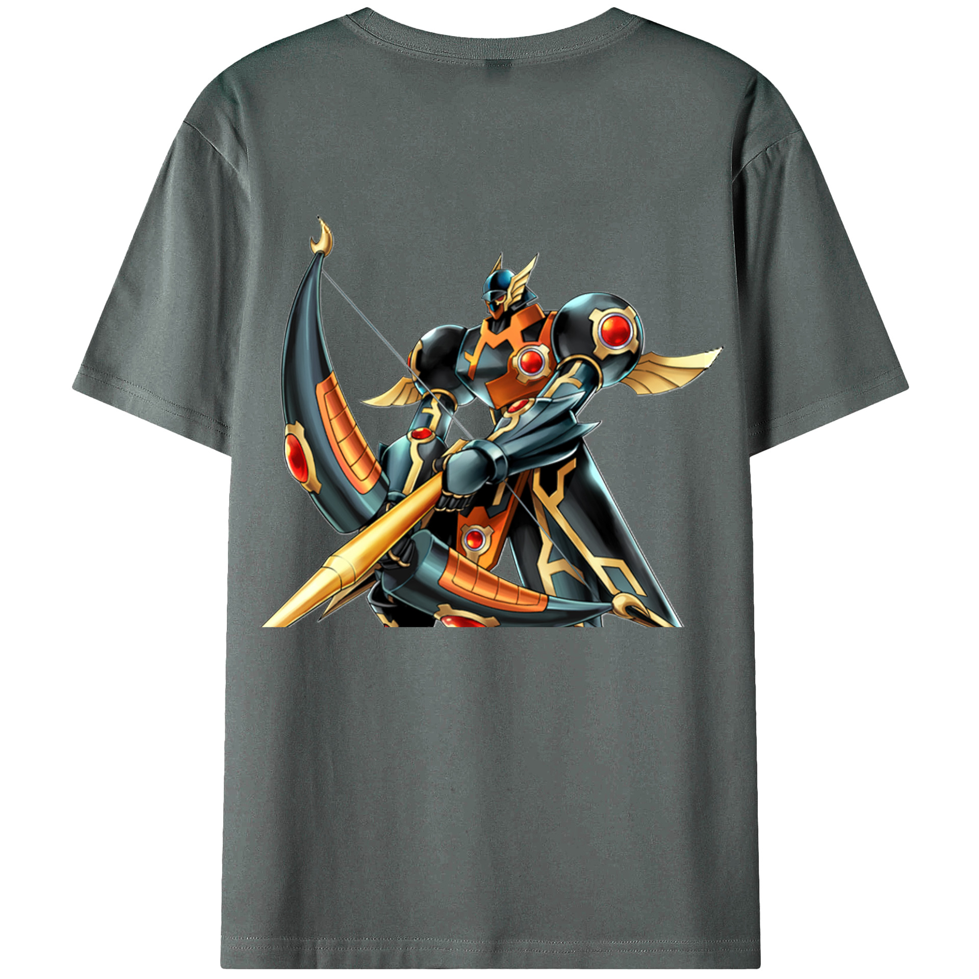 （画像用） 遊☆戯☆王 Yu-Gi-Oh! 綿100％ メンズ半袖Tシャツ（バックプリント） 通気性